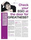 Check Your Ego at the Door of Greatness